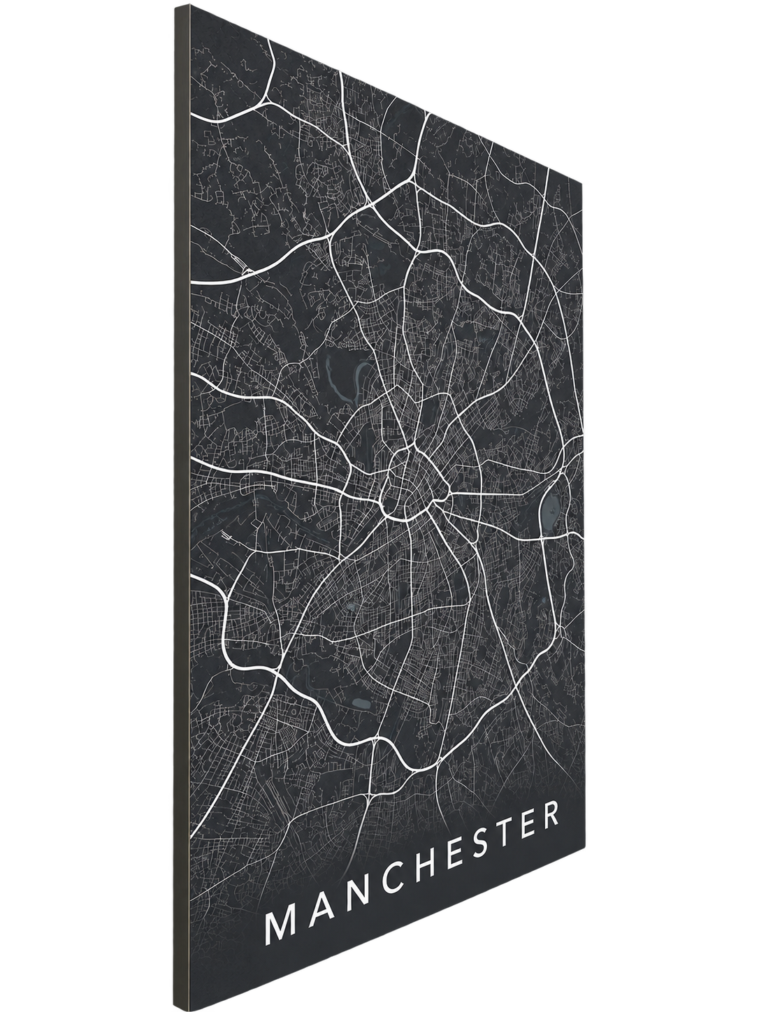 MANCHESTER - Premium Aluminium Map