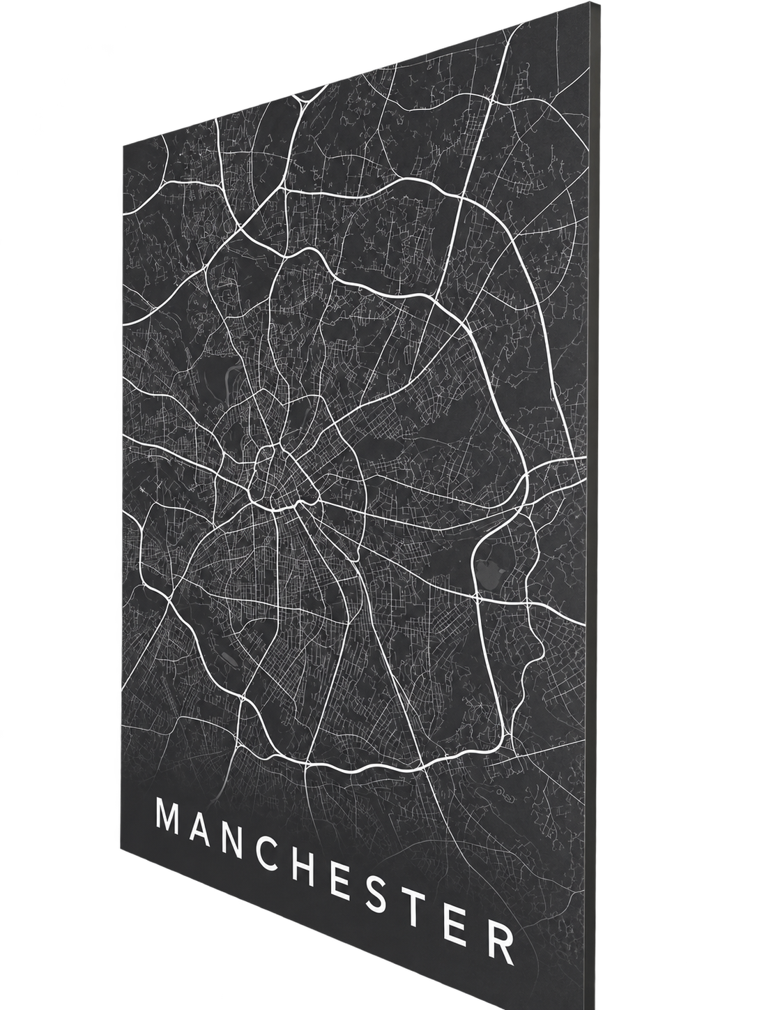 MANCHESTER - Premium Aluminium Map