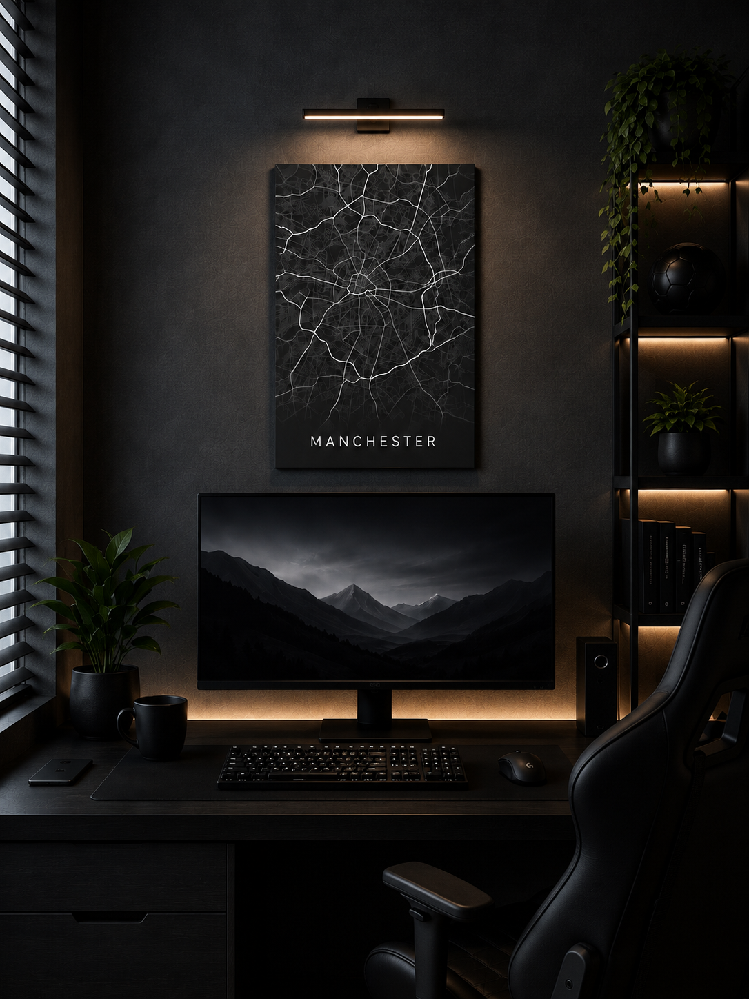 MANCHESTER - Premium Aluminium Map
